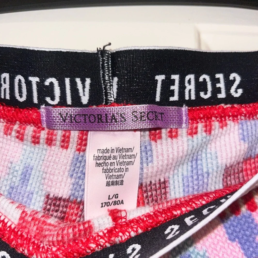 Victoria’s Secret Red Colorful Fair Isle Knit Sweater Leggings Pajama Pants‎